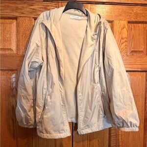Calvin Klein Beige Lined Jacket with Hood